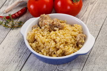 Bulgur with meat