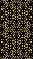 Ornate geometric pattern and abstract colored background