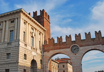 Fototapeta na wymiar Architecture in Verona, Italy