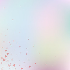 Red heart love confettis. Valentine's day corner b