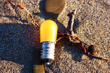 the sand of the beach had an idea