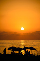 Fototapeta na wymiar Dramatic sunset over the Black Sea