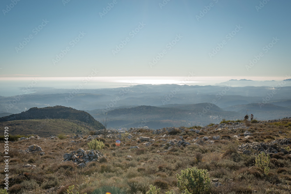 Poster View of the azure coast from a height of 1000