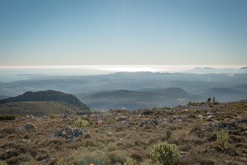View of the azure coast from a height of 1000