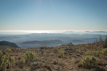 View of the azure coast from a height of 1000