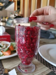 glass of pomegranate