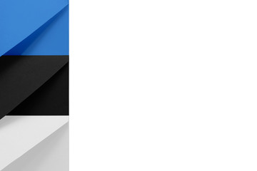 Multi colored envelopes look like flag of Estonia