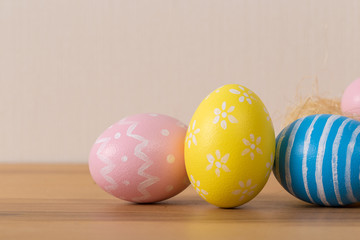 Colorful easter eggs. Background with easter eggs.