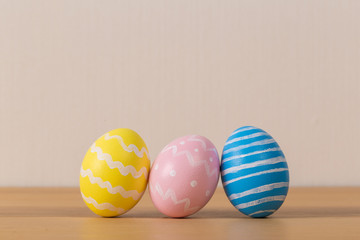 Colorful easter eggs. Background with easter eggs.