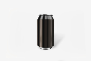 Realistic Can for beer, soda, lemonade, juice, energy drink.Blank with copy space. 3D rendering. Mock up template ready for your design.