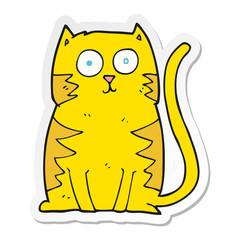 sticker of a cartoon cat