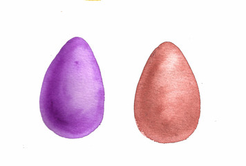 Hand drawn  Easter egg isolated on white spring