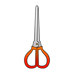 quirky gradient shaded cartoon scissors