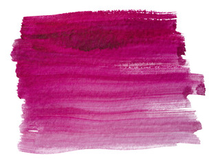 Watercolor element texture scarlet stain background rectangles painted by hand. hand-drawing.