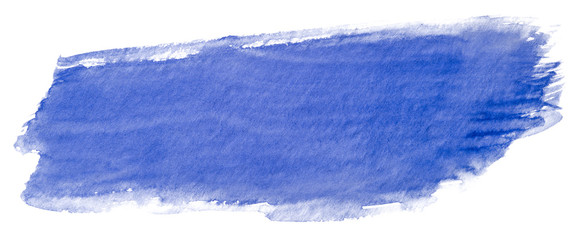 watercolor stain texture blue isolated on paper