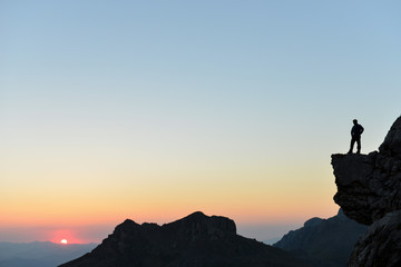 Obraz premium Awesome mountain landscapes, strong and proud concept for climber