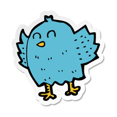 sticker of a cartoon bird
