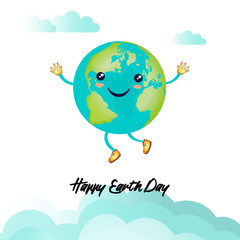 Happy earth day - kawaii style - 251651726