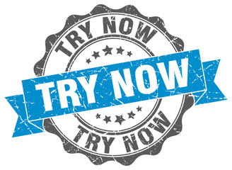 try now stamp. sign. seal