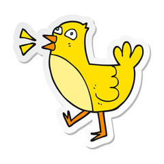 sticker of a cartoon bird