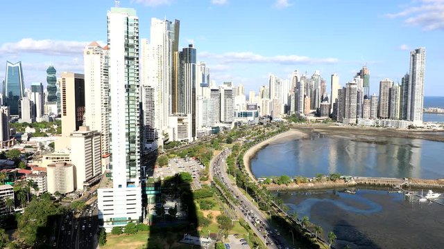 Skyline of Panama city in a sunny day