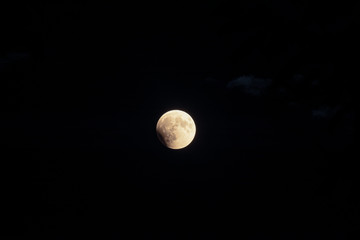 Full Moon And Clouds At Night