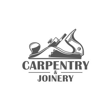 Jointer. Modern carpentry label