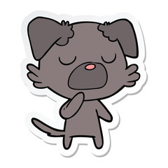 Obraz premium sticker of a cartoon dog