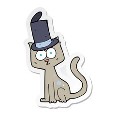 sticker of a cartoon cat