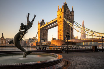 London cityscape with Tower Bridge