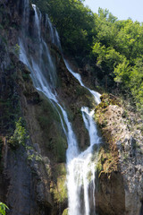 Fototapeta na wymiar Waterfall in the Plitvice Lakes National Park