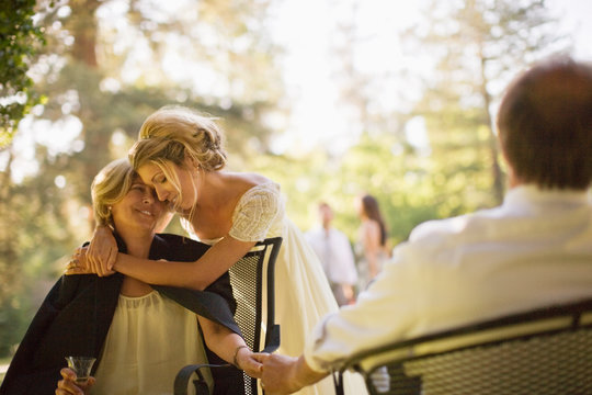 A bride with her parents