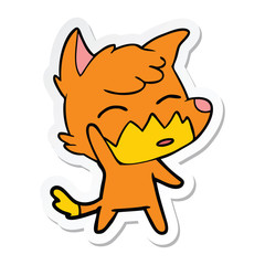sticker of a cartoon fox