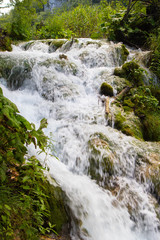 Waterfalls in the Plitvice lakes National Park