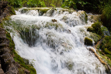 Fototapeta premium Waterfalls in the Plitvice lakes National Park