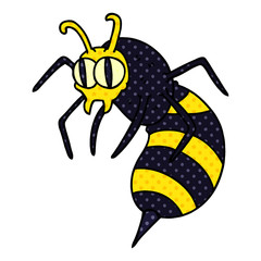 quirky comic book style cartoon wasp