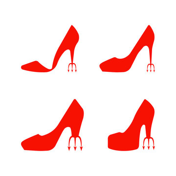 women shoes icon-fashion sign-footwear icon-leather sign-heels illustration