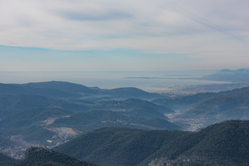 View of the French Riviera from a height of 1000 meters
