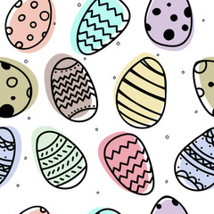 Easter Eggs seamless pattern