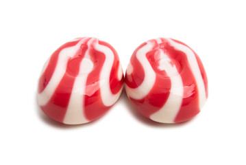 strawberry milk lollipop isolated