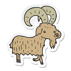 sticker of a cartoon goat