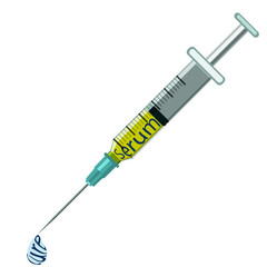 Fototapeta premium Medical needle, serum, cure syringe