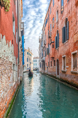 Canal and historic buildings in Venice, Italy