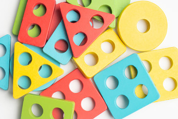 Fototapeta premium Colorful kids development with circle, squara, triangle and rectangle