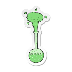 sticker of a cartoon science experiment