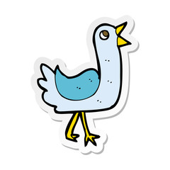 sticker of a cartoon bird