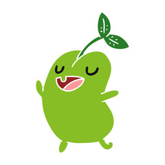 cartoon kawaii cute sprouting bean
