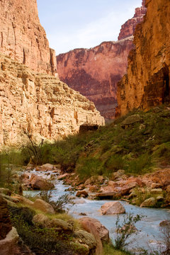 River flowing through a rocky canyon.