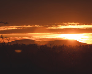 sunrise over mountains