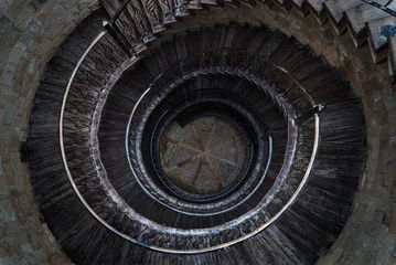 Fotobehang Spiral Staircase in Old Lighthouse, Interior decoration Architecture  © Gecko Studio
